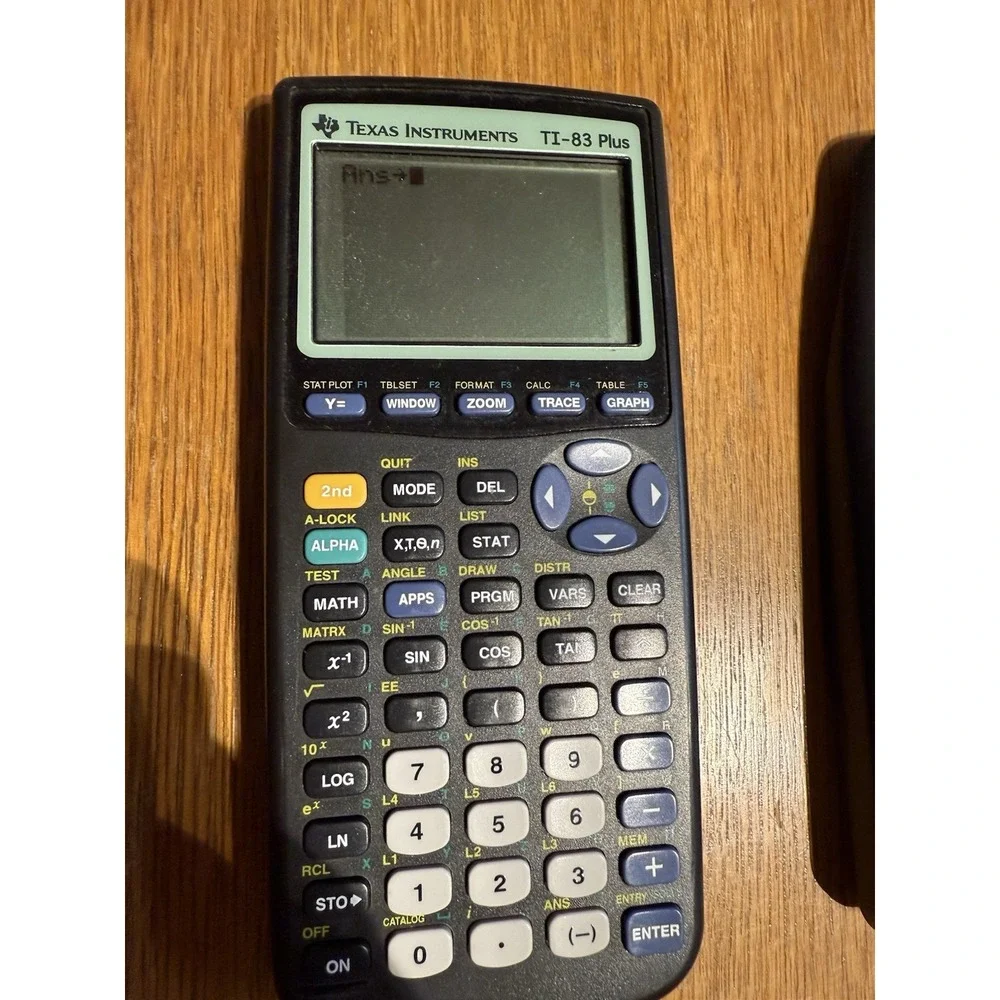 Texas Instruments TI-83 Plus Graphing‎ Calculator with Slip Cover - Black TESTED